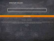 Tablet Screenshot of natural-pet-care.com